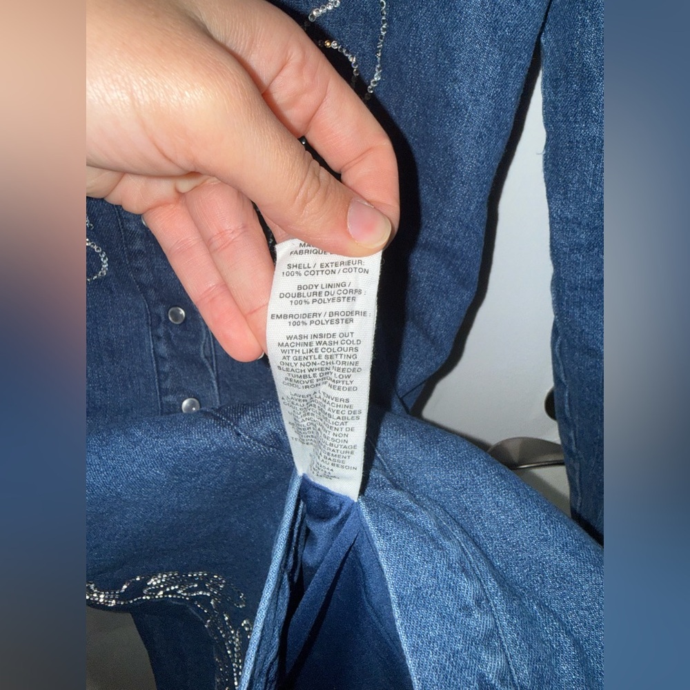 Avec Les Filles Women's Portrait Neck Snap Front Embroidered Dress Size 4 - Picture 13 of 13